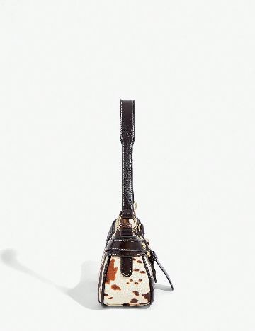 Geanta SHEIN, maro/alb