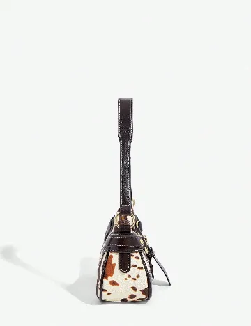 Geanta SHEIN, maro/alb