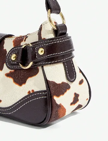 Geanta SHEIN, maro/alb