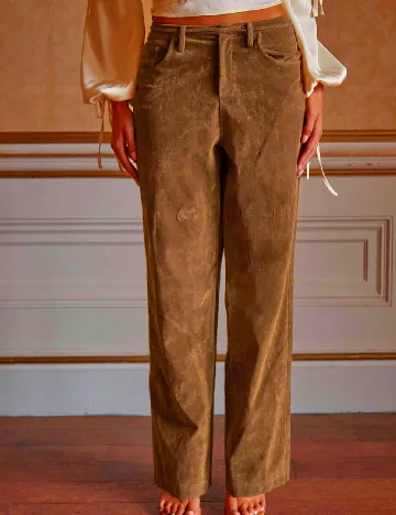 Pantaloni SHEIN, maro