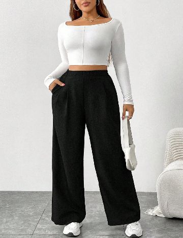 Pantaloni SHEIN CURVE, negru