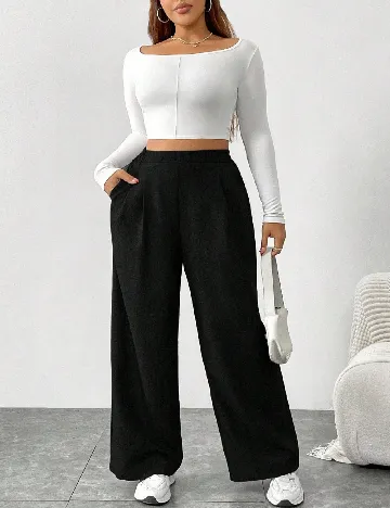 Pantaloni SHEIN CURVE, negru