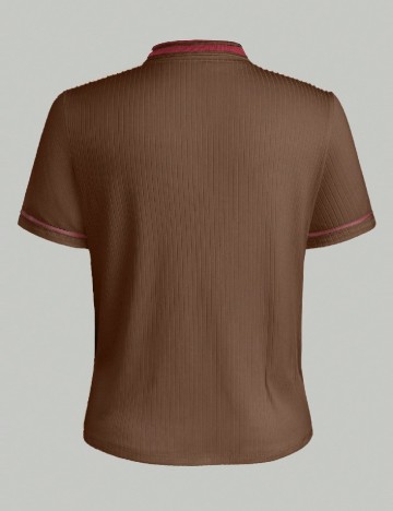 Tricou SHEIN CURVE, maro