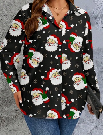 Camasa SHEIN CURVE, negru