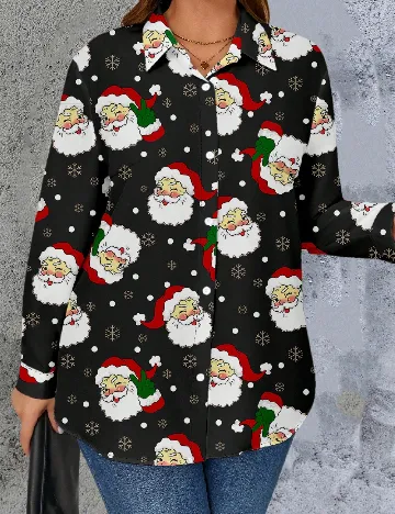 Camasa SHEIN CURVE, negru