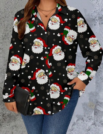 Camasa SHEIN CURVE, negru