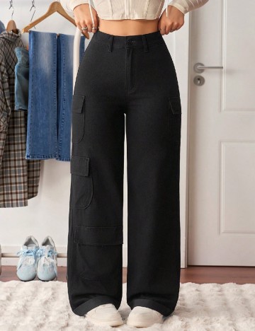 Pantaloni SHEIN CURVE, negru