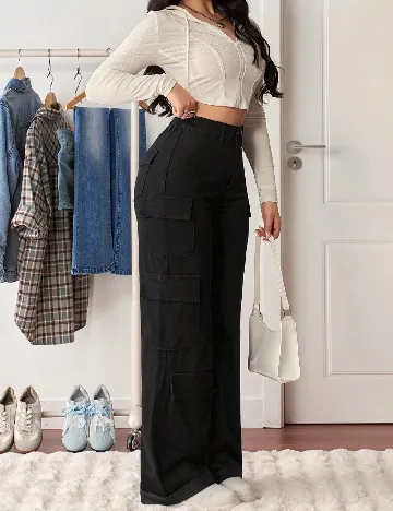 Pantaloni SHEIN CURVE, negru