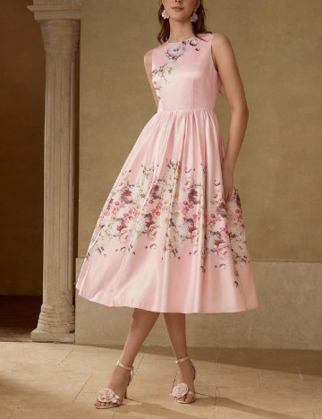 Rochie medie MOTF, roz