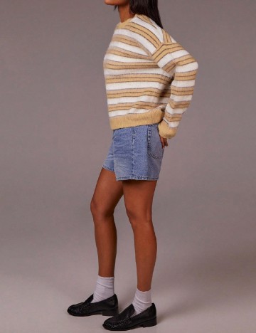 Pulover SHEIN, galben/alb