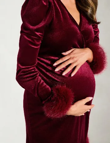 Rochie scurta SHEIN Maternity, visiniu