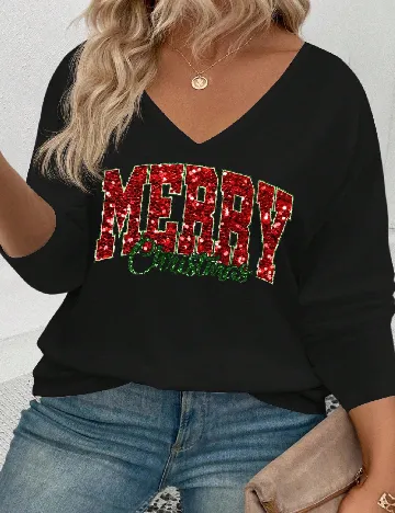 Bluza SHEIN CURVE, negru