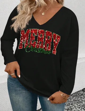 Bluza SHEIN CURVE, negru