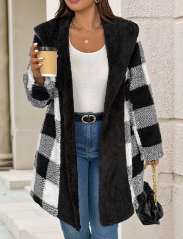 Jacheta SHEIN CURVE, alb/negru