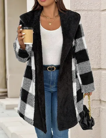 Jacheta SHEIN CURVE, alb/negru