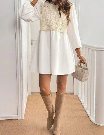 Rochie scurta SHEIN, alb