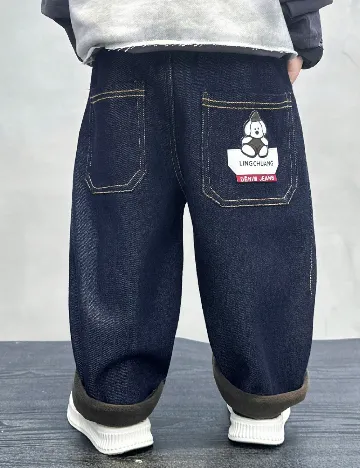 Pantaloni Shein Kids, bleumarin