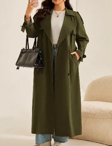Trench SHEIN CURVE, verde