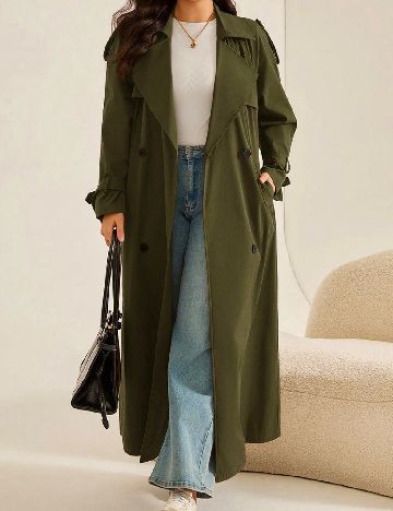 Trench SHEIN CURVE, verde