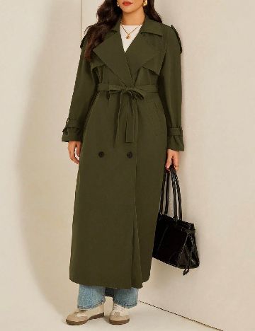 Trench SHEIN CURVE, verde