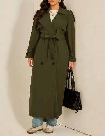Trench SHEIN CURVE, verde