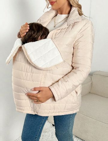 Geaca SHEIN Maternity, crem