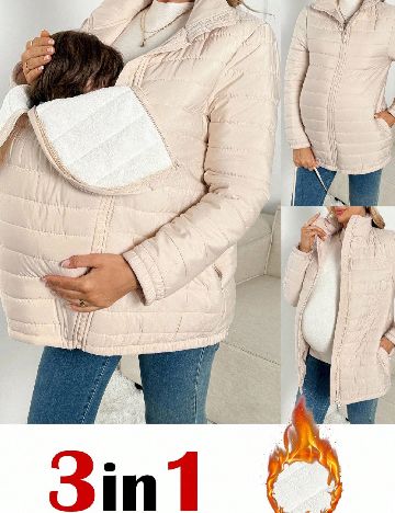 Geaca SHEIN Maternity, crem
