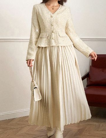 Compleu SHEIN CURVE, crem