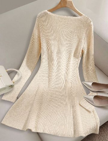 Rochie scurta SHEIN, crem