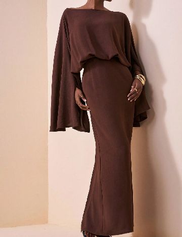 Rochie lunga SHEIN, maro