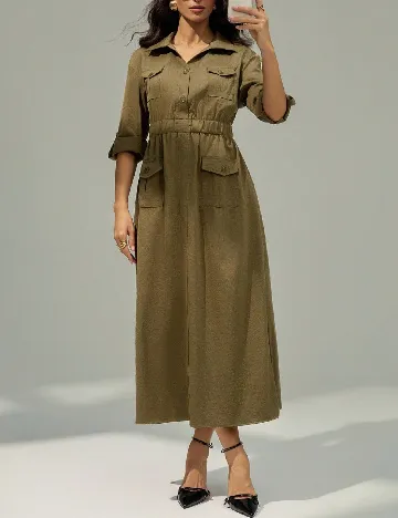 Rochie lunga SHEIN, verde