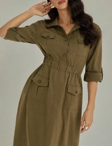 Rochie lunga SHEIN, verde