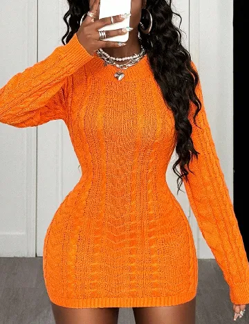 Rochie scurta SHEIN, portocaliu