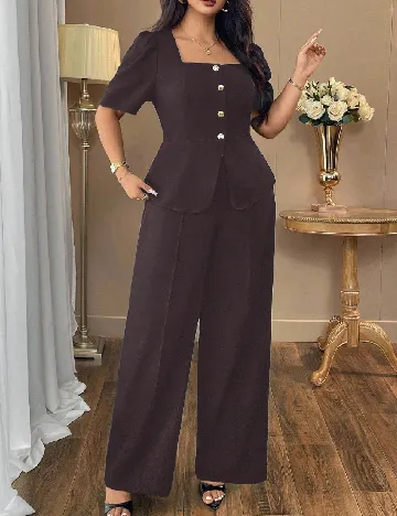 Compleu SHEIN CURVE, maro