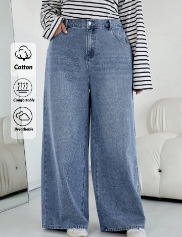 Blugi SHEIN CURVE, albastru