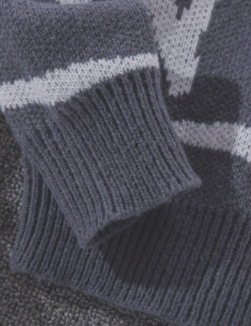 Pulover Shein Kids, gri petrol