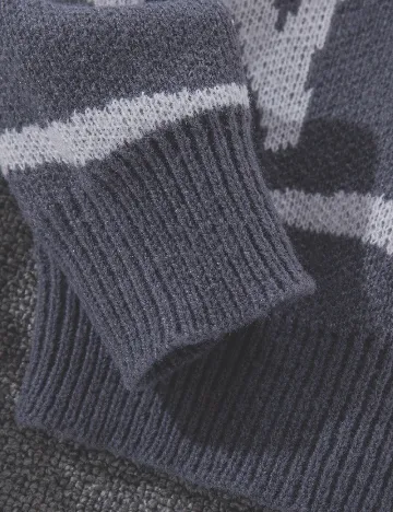 Pulover Shein Kids, gri petrol