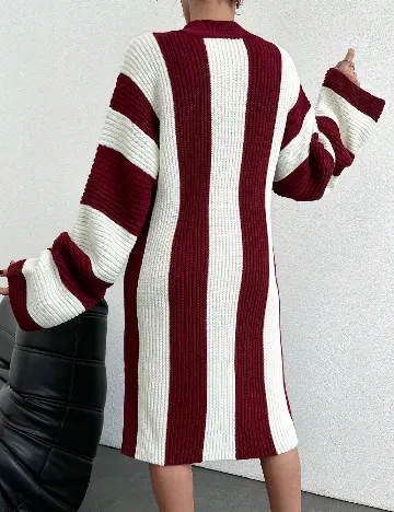 Rochie medie SHEIN, alb/rosu