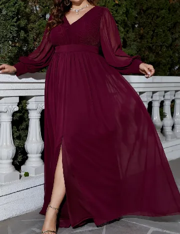 Rochie lunga SHEIN CURVE, pruna