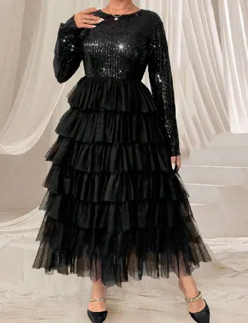 Rochie medie SHEIN CURVE, negru