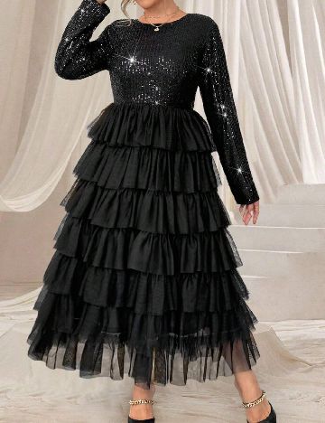 Rochie medie SHEIN CURVE, negru