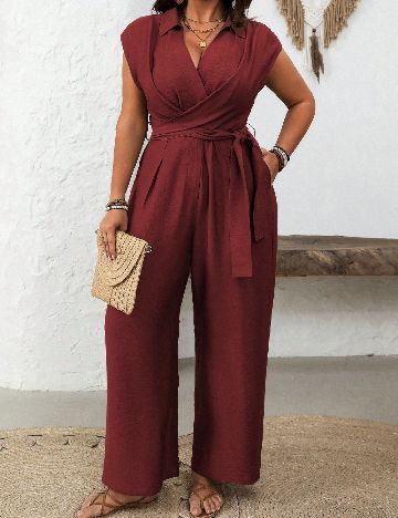 Salopeta SHEIN CURVE, visiniu