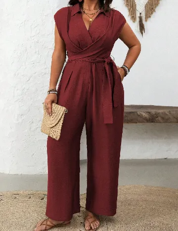 Salopeta SHEIN CURVE, visiniu