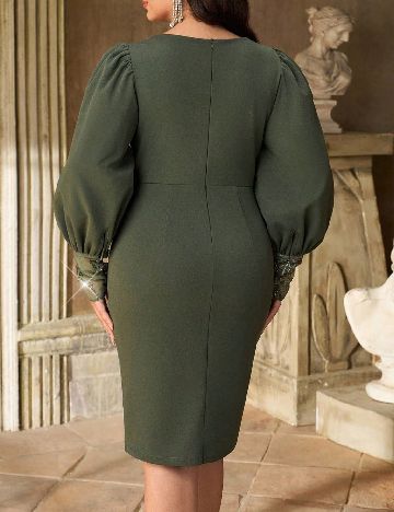 Rochie scurta SHEIN CURVE, verde