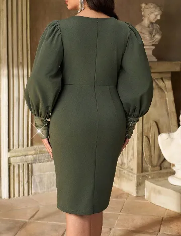 Rochie scurta SHEIN CURVE, verde