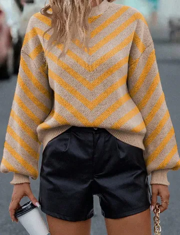 Pulover SHEIN, galben/crem