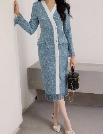 Rochie medie SHEIN, albastru