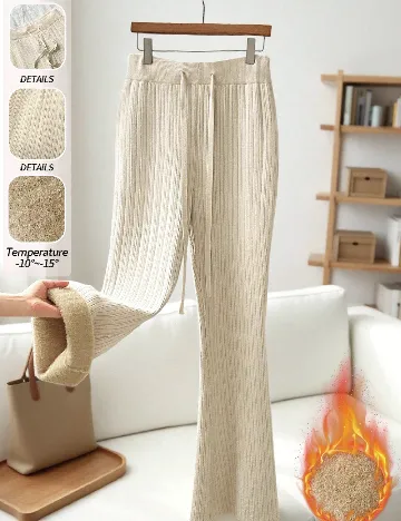 Pantaloni SHEIN, ecru