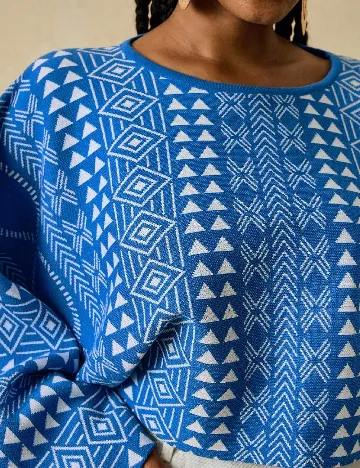 Bluza SHEIN CURVE, albastru