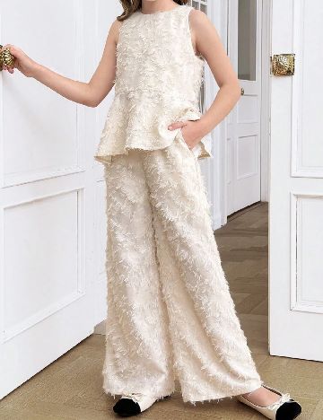 Compleu Shein Kids, crem